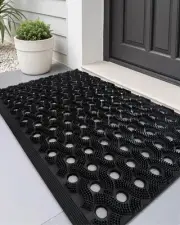 All TPE Outdoor Door Mat,17"x29.5" Non Slip Rubber Mat, Welcome Mat for Front...