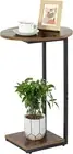 C Table Small End Table,Couch Tables That Slide Under,C Shaped Small Oval Side T