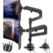 monTEK 17-57 Inch Dual Ultrawide Monitor Arm for Up to 59.4lbs Screen, Alumin...