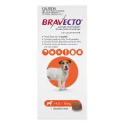Bravecto For Small Dogs 4.5-10kg (Orange) 1 Chew