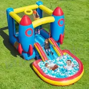 3.7m Inflatable Bounce House Bouncy Jumping Castle with Ball Pit Slide for Kids