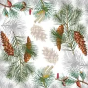 NapKing “Le Sapin” Italian Linen Tablecloth, 106" x 71"