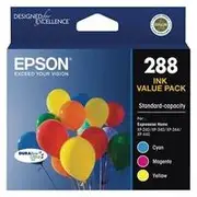 Epson 288 Standard Capacity DURABrite Ultra CMY Colour Ink Cartridge Pack