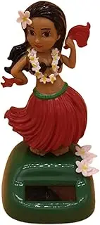Wezalget Car Dashboard Decor Funny | Swinging Figurines Hawaii Girl Car Decor | Solar Powered Shaking Head Toy, Dashboard Ornament Desk Decor, Dancing Girls Home Decoration