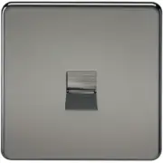 Knightsbridge SF7400BN - Screwless Telephone Extension Wall Socket, Black Nickel