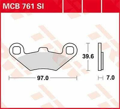Polaris OUTLAW 500 2006-2007 TRW SI Series Sindered Off-Road Brake Pads MCB761SI
