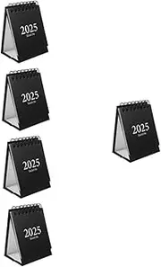 BESPORTBLE 5pcs Fashionable Office Calendar 2024-2025 Sturdy Desk Calendar Memo Pad Stand for Home and Office