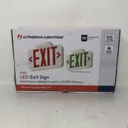 Lithonia Lighting EXRG Led Exit Sign Red/Green Interchangable-Ni-Mh Battery
