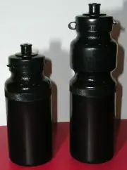 Single Black LDPE Plastic Water Bottle 28oz. 750ml