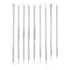 9Pcs Blackhead Extractor Set Stainless Steel Comedone Pimple Removal Face