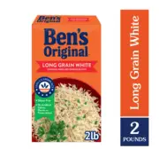 BEN'S ORIGINAL Converted Brand Enriched Long Grain White Rice, Parboiled Rice, 2