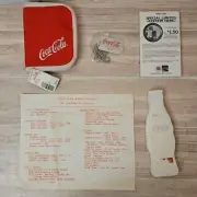 Vintage Coca-Cola Collectibles, Wallet Dog Tag, Bottle Shaped Paper, And Papers