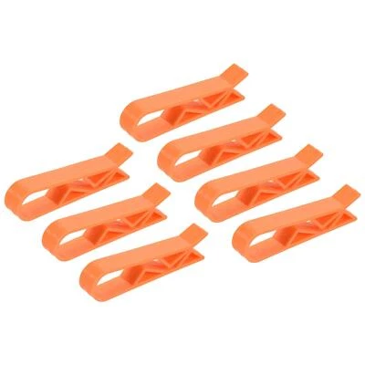 Garbage Bin Clip Kitchen Trash Bag Non-Slip Clip Clamp Orange, Pack of 16