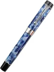 Fountain Pen,Resin Fountain Pen with Beautiful Colours Writing Gift Ink Pen for Office Business Home (Color : Cherry Powder) (Color : Blue Sea)