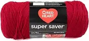 Craft County Size 4 (Medium) 100% Acrylic Fiber Yarn – Variety of Color and Pattern Options – Great for Crochet, Knitting, and Weaving (Burgundy)