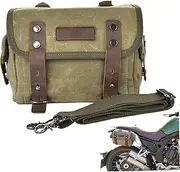 Saddle Bags Motorcycles, Motorcycle Tail Bag Detachable Canvas Motorcycle Tool Bag Multifunctional for Bike Commuters Travels