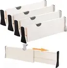 11"-17" 4PCS Expandable Drawer Dividers, Adjustable Dresser Drawer Divider, Draw