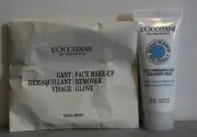 L'Occitane Shea Extract Cleansing Milk Mini & Make-up Remover Glove Bundle NEW