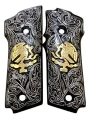 Cachas Smith & Wesson Caliber 9mm Model 59 65dm Mexican Flag Grip MADE In MEXICO
