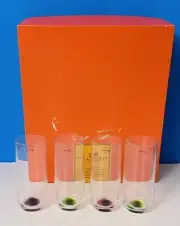 Salviati Cocktail Shooter Highball Glasses Set Of 4 -OLIVER- Colored Bottom Nib