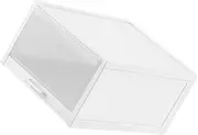 OHPHCALL 1pc Box Stackable Plastic Shoe Storage Box Transparent Drawer Type Container for Organized Shoe Storage Pet Material for Closet and Under Bed Use