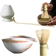 China Matcha Set - Multipurpose Matcha Whisk Set for Beginners | Traditional Matcha Set with Whisk, Bowl, Portable Matcha Accessory for Matcha Lovers