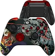HEXGAMING ULTRA X Wireless Controller for Xbox Series X & S, for Xbox One, and for Windows 7/8/10-4 Back Buttons - Adjustable Triggers - Interchangeable Thumbsticks - 6 Profiles - Samurai Skull