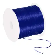 66Yard Flat Stretchy Bracelet String 1mm Elastic Beading Cord Dark Blue