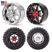2.2'' Beadlock Wheel Rim Tire Set For 1/10 RC Rock Crawler Axial SCX10 90046 Car
