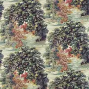 Sanderson Large Botanical Tree Print Fabric- Ancient Canopy Forest Green 2.65 yd