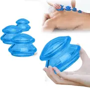 4Pcs Facial and Body Edge Cupping Therapy Set Clear Silicone Massage Cups for Cupping Therapy