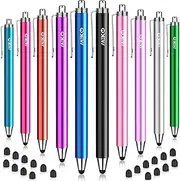 MEKO 10 Pack Stylus Pens for Touchscreens, Universal Capacitive Stylus with 20 Replacement Tips for iPad, iPhone, Tablets & All Touch Screen Devices