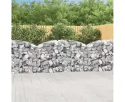vidaXL Arched Gabion Basket 200x50x100/120 cm Galvanised Iron