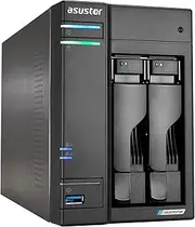 Asustor Lockerstor 2 Gen 2 AS6702T | 2 Bay NAS, Quad Core 2.0GHz CPU, 4 M.2 PCIe 3.0 SSD Slots, 2 2.5GbE Ports, 4GB RAM DDR4, Network Attached Storage (Diskless)