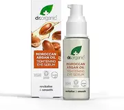Dr Organic Moroccan Argan Oil Eye Serum, Revitalising, Fine Lines, Mens, Womens, Natural, Vegan, Cruelty-Free, Paraben & SLS-Free, Organic, 15ml