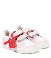 [Off-White Kids] Off-White Kids Vulcanized leather-trimmed sneakers UK 2 white