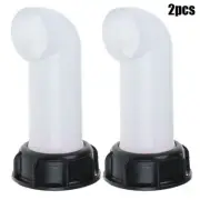 IBC Tank Spout Outlet Tap Fitting Water Oil Fuel Pour Diesel Nozzle Set of 2