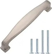 Amazon Basics Traditional Arch Cabinet Handle, 28.1cm Length (9.5 cm Hole Center), Satin Nickel, 10-Pack