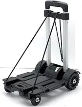 Healvian Foldable Trolley Cart Lightweight Wheel Utility Dolly for Groceries Laundry Books Portable and Convenient Folding Design for and Storage
