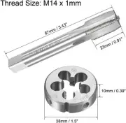 M14×1 HSS Metric Tap And Die Set,Thread Tap + Round Die Right Hand HSS Taper