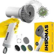 Electric Cleaning Brush, Spin Scrubber With 3 Replaceable Cleaning Heads, 2 Adjustable Speeds, Cordless Scrubber Perfect compatible with Cleaning Bath