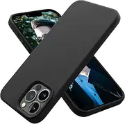 for iPhone 13 Pro Max Case, OTOFLY Liquid Silicone Slim Protective Shockproof Phone Case Cover with Anti-Scratch Microfiber Lining, Compatible with iPhone 13 Pro Max 6.7 inch, Black