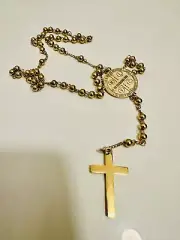 MADONNA OFFICIAL CELEBRATION TOUR MSG ROSARY BEADS RARE GOLD NEW YORK PROMO VIP.