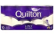 Quilton 3Ply Softness Toilet Tissue White 10 Pack