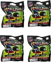 Party Animal NFL Football Figures Blind Bags Gift Set Party Bundle - 4 Pack, Team Colors, One Size (Mad Lids NFL Series 1- Pack of 4)