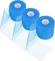 GANAZONO Hletic Wrap Tapes Foam Finger Guard Sports Tape for Joint Protection Elastic 7cm x 27m Blue 3 Rolls