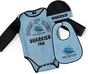 [Ashtabula] NRL 3 Piece 'Born & Bred' Set - Cronulla Sharks - Infant - Baby - Infant Size 00