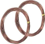 uxcell 2-Rolls 0.8mm Bonsai Training Wire, 65.6 Feet Total Anodized Aluminum Bonsai Wires for Bonsai Tree Shaping/Branches Fixing/Trunk Holding/DIY Crafting [32.8ft Each, Bronze]