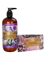 [English Soap Company] English Lavender Hand Wash & Soap Bar Bundle