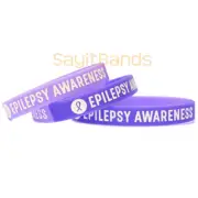 3 of Epilepsy Awareness Wristbands - Debossed Silicone Awareness Bracelets